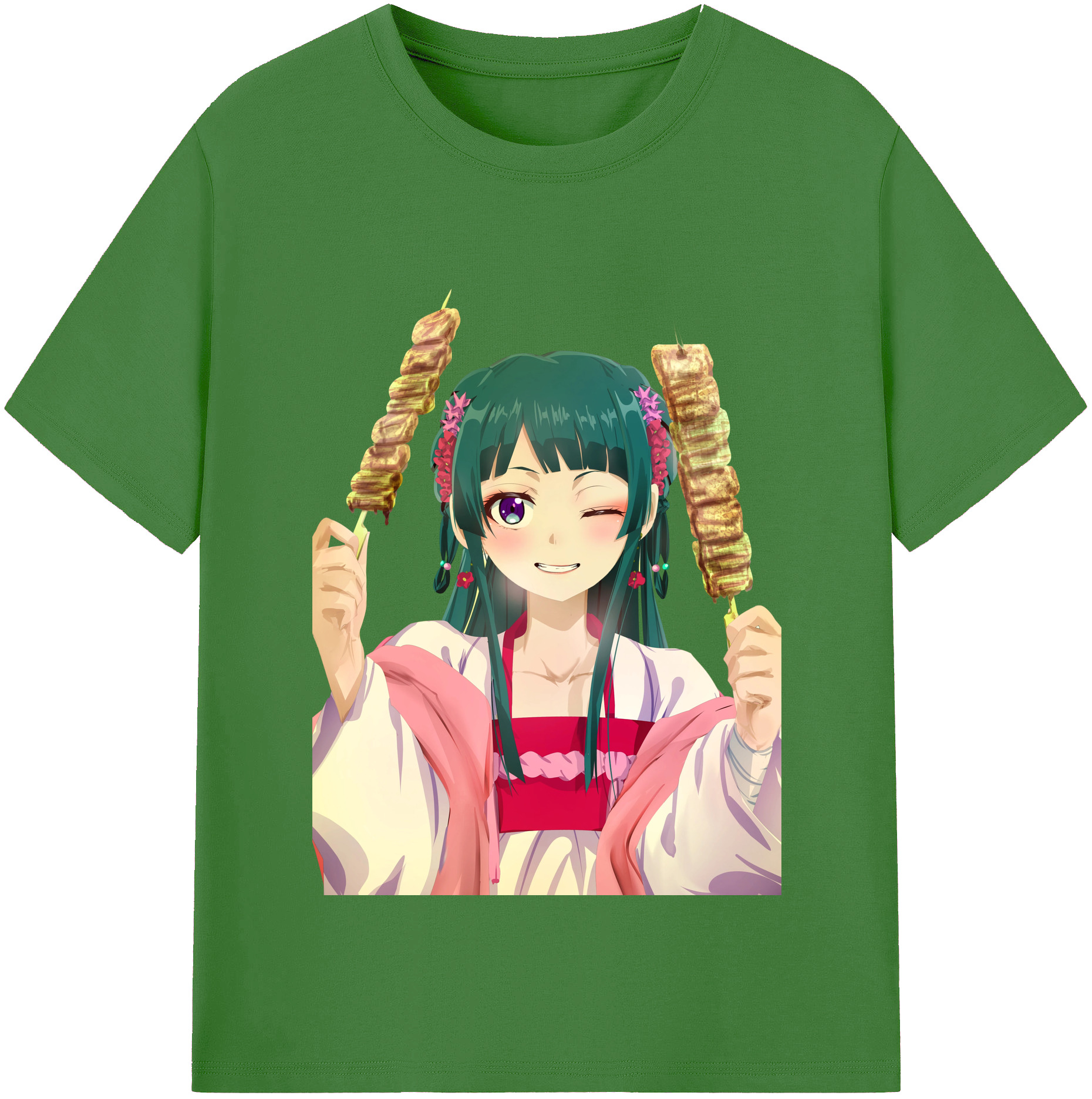 （画像用） 薬屋のひとりごと The Apothecary Diaries レディースカジュアルプリントTシャツ（綿100％）